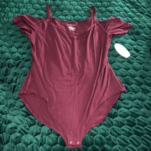 NWT 2x Cold Shoulder Bodysuit